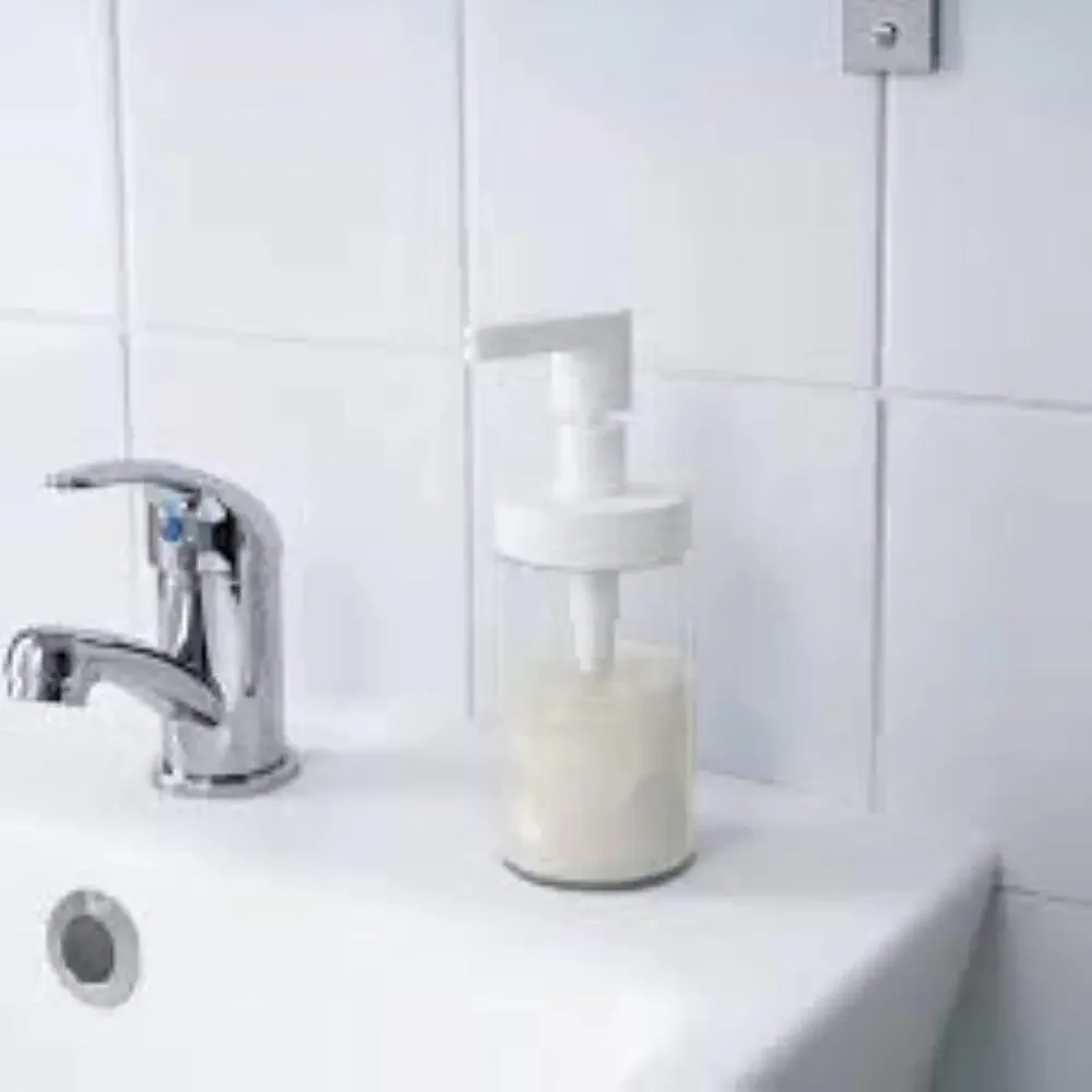 Glass Liquid Soap Dispenser IKEA Tackan Set Of 2 Wide Opening New